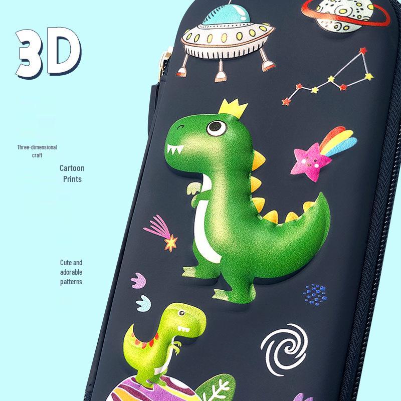 3D Stereo Pencil Case: Large Capacity, Dirt-Resistant, Cute Milky White School Supplies Stationery Bag