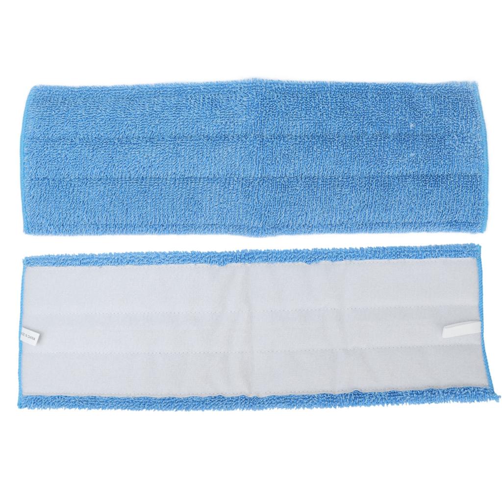 2Pcs 18in Flat Mop Cloth Bonded Fiber Mop Dual Use Mopping Pad with High Water Absorption