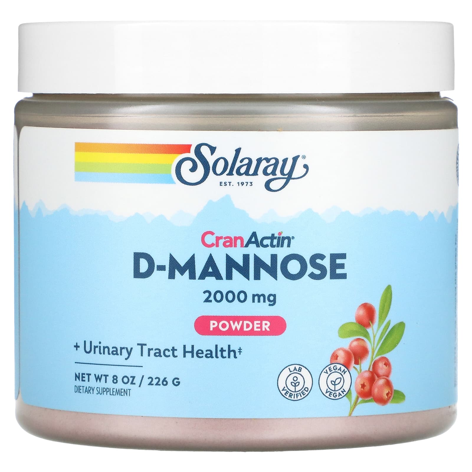 

Contains D-Mannose, Cranactin Powder, 226G(8Oz)