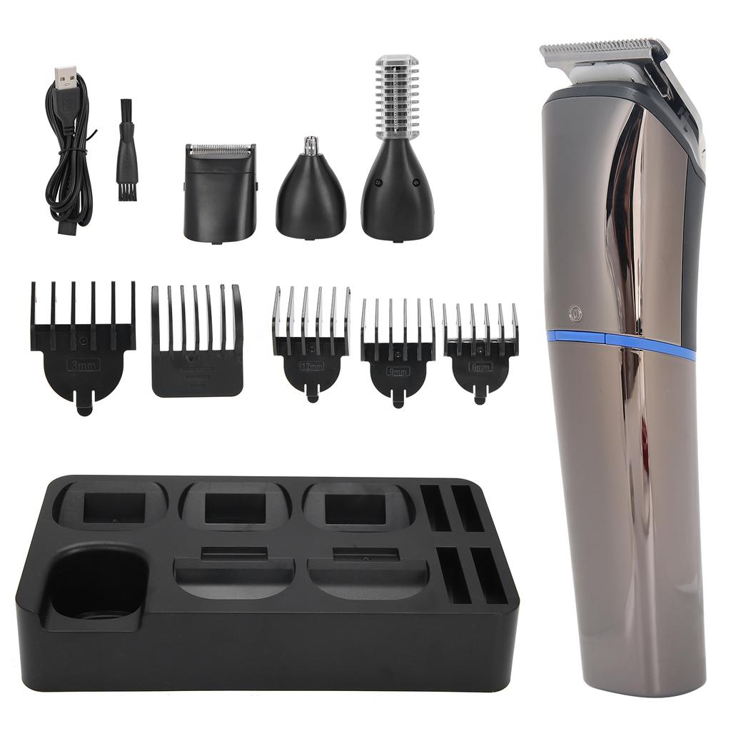 6 In 1 Electric Shaver Multifunctional USB Rechargeable Hair Eyebrow Trimmer with Limit Comb