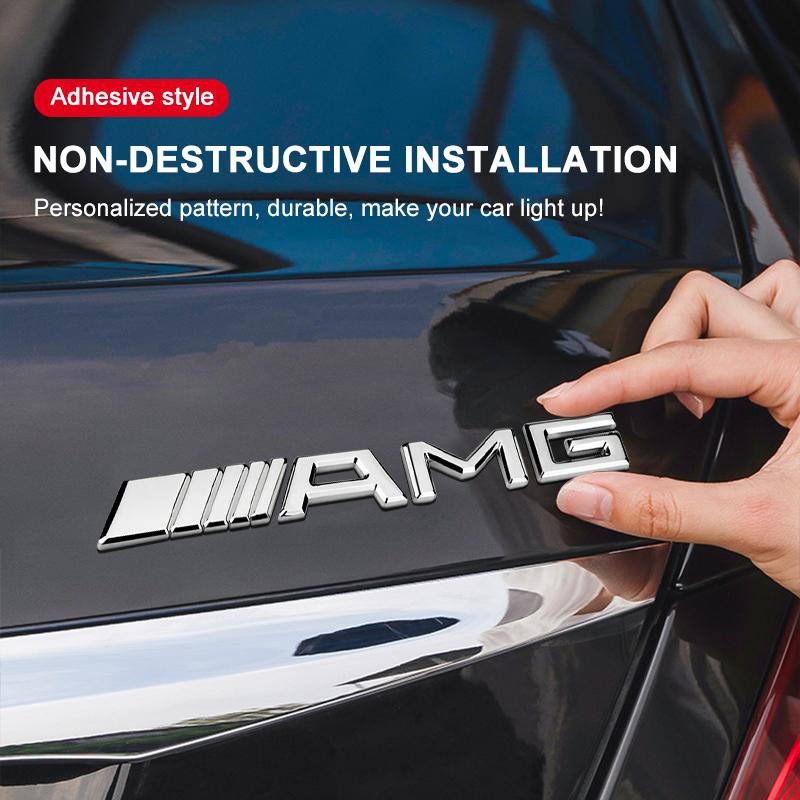Car 3D Metal Super Custom Limited Body AMG Emblem Badge Decals Auto Tail Sticker For Mercedes-Benz W166 W212 W204 C E ML GL GLK