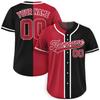Individuelles geteiltes Baseballtrikot Personalisierter Teamname Nummer Herren Damen Jugend Softball Knopfleiste Uniform Atmungsaktive Geschenk-T-Shirts