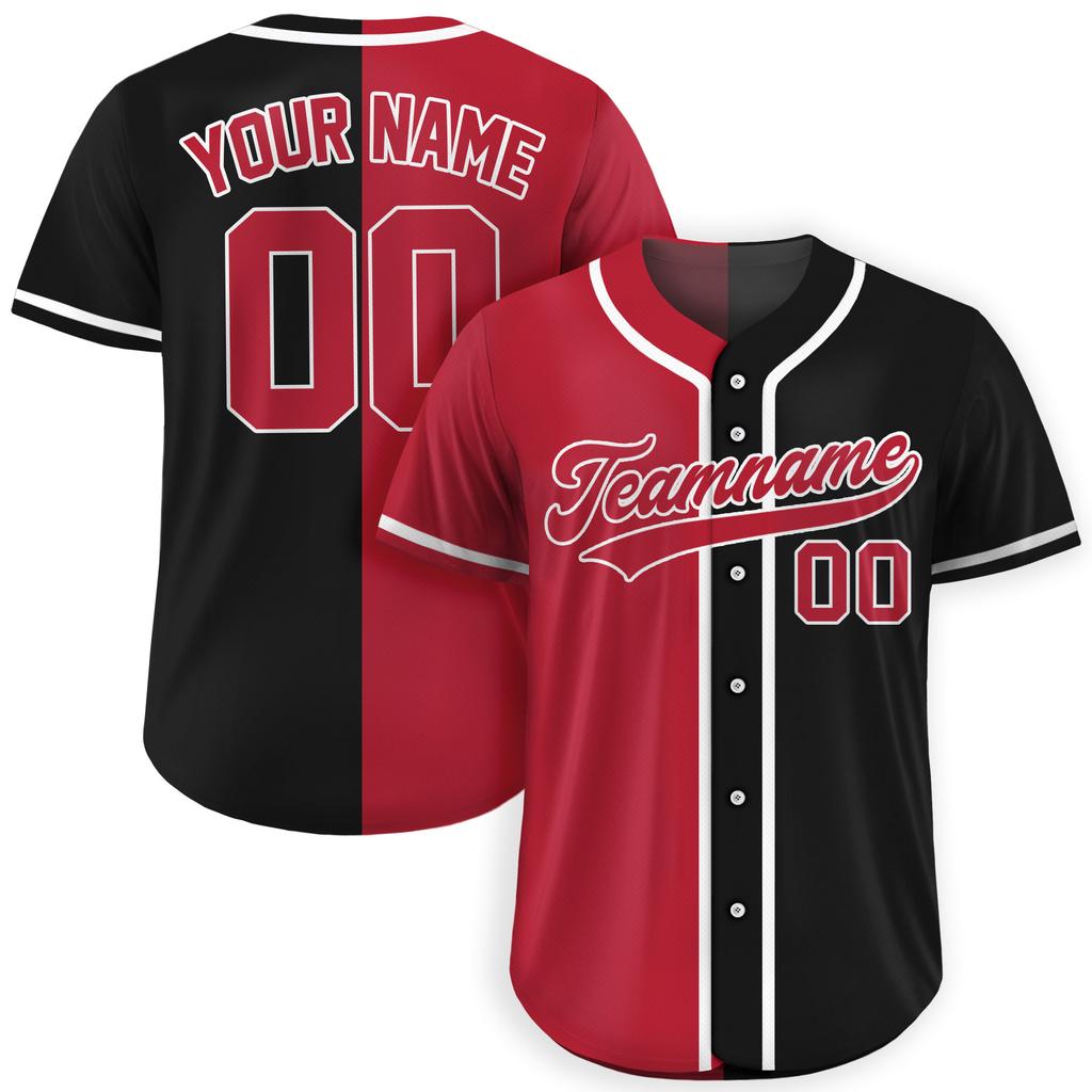 Individuelles geteiltes Baseballtrikot Personalisierter Teamname Nummer Herren Damen Jugend Softball Knopfleiste Uniform Atmungsaktive Geschenk-T-Shirts