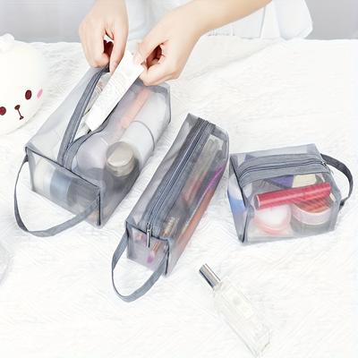 Three Piece Cosmetic Storage Bag, Portable Travel Bag, Easy To Clean, Sturdy, And Durable