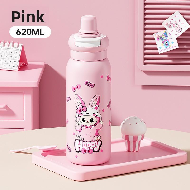 

Кружка Muse Двойная питьевая кружка Изоляция и сохранение холода Портативная мультяшная кружка для питья воды напрямую 620ml