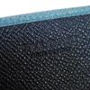 Used Bulgari Man Business Card Holder 7946 Navy Bi-Color Calfskin Bifold RFID Case (11679) Logo Metal Light Blue Men's
