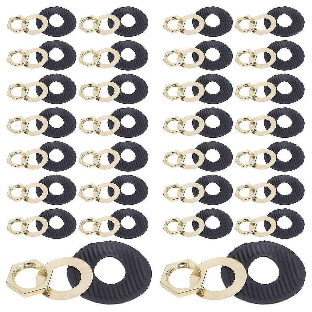 30 Sets Clock Making Kit: Quartz Clock Movement Kit - Diy Repair Accessories With Washers Nuts And Gaskets For Wallclock Replacement
