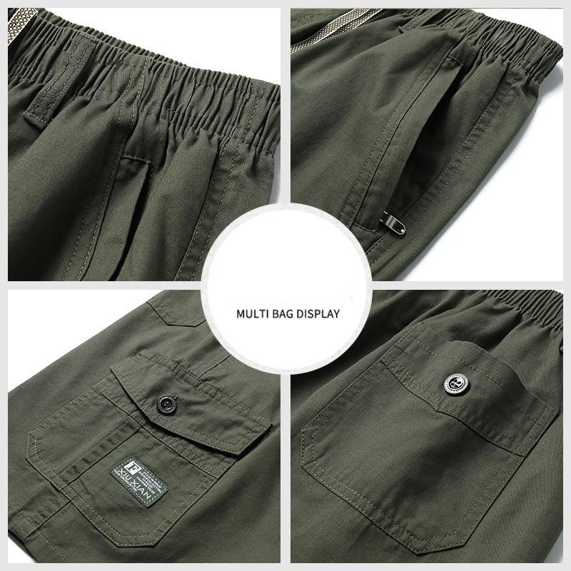 Fashion Summer Men's Shorts Loose Work Suit Short Pants Men Casual Plus Size Knee Length Trousers