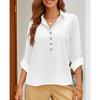 2026 Women's Loose Fit Printed V-Neck Long-Sleeved Shirt