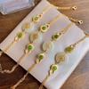 New  Inlaid Natural Hetian Chalcedony Gourd Adjustable Bracelet Chinese Style Ancient Gold Craft Charm Female Jewelry