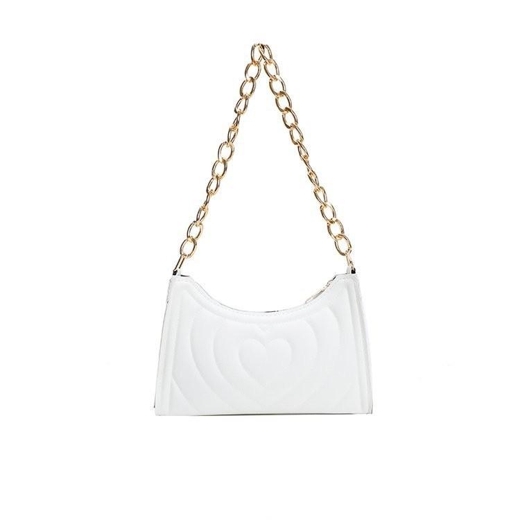 Stylish 2024 Fashionable Women s Underarm Bag Sleek Small Crossbody With Chain Detail белый