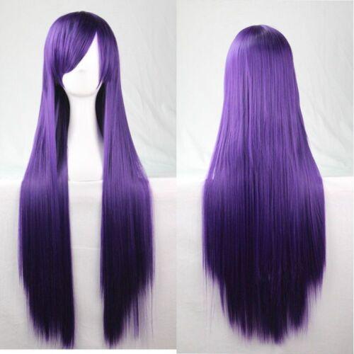 Women 80cm Long Straight Wigs Fashion Cosplay Costume Anime Hair Party Full Wigs
