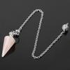 Růženín Přírodní Kámen Léčivý Krystal Kuželové Kyvadlo Amulet Reiki Kyvadlo Přívěsek