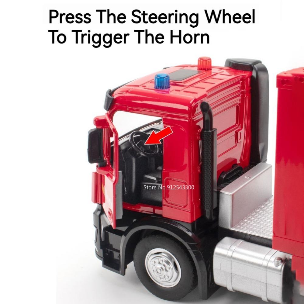 1:24 Engineering Vehicle Alloy Diecast Toy Car Model Sound Light Detachable Body Toy for Kid Birthday Gift Collection Decoration