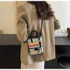 Fashion Portable Striped Women Crossbody Bags Straw Large Capacity Beach Bag Shoulder Bags Ladies Casual Clutch Purse