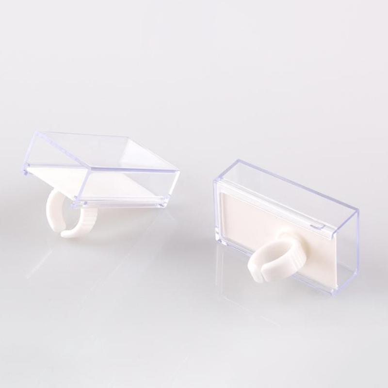 Eyelash Splitter Nail Art Tattoo Glue Pallet Holder Eyelash Extension Rings Stand Adhesive Pigment Holders Finger Beauty Tools