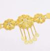Gold Large Flower Rhinestone Long Chain Coin Tassel Metal Belt Body Jewelry