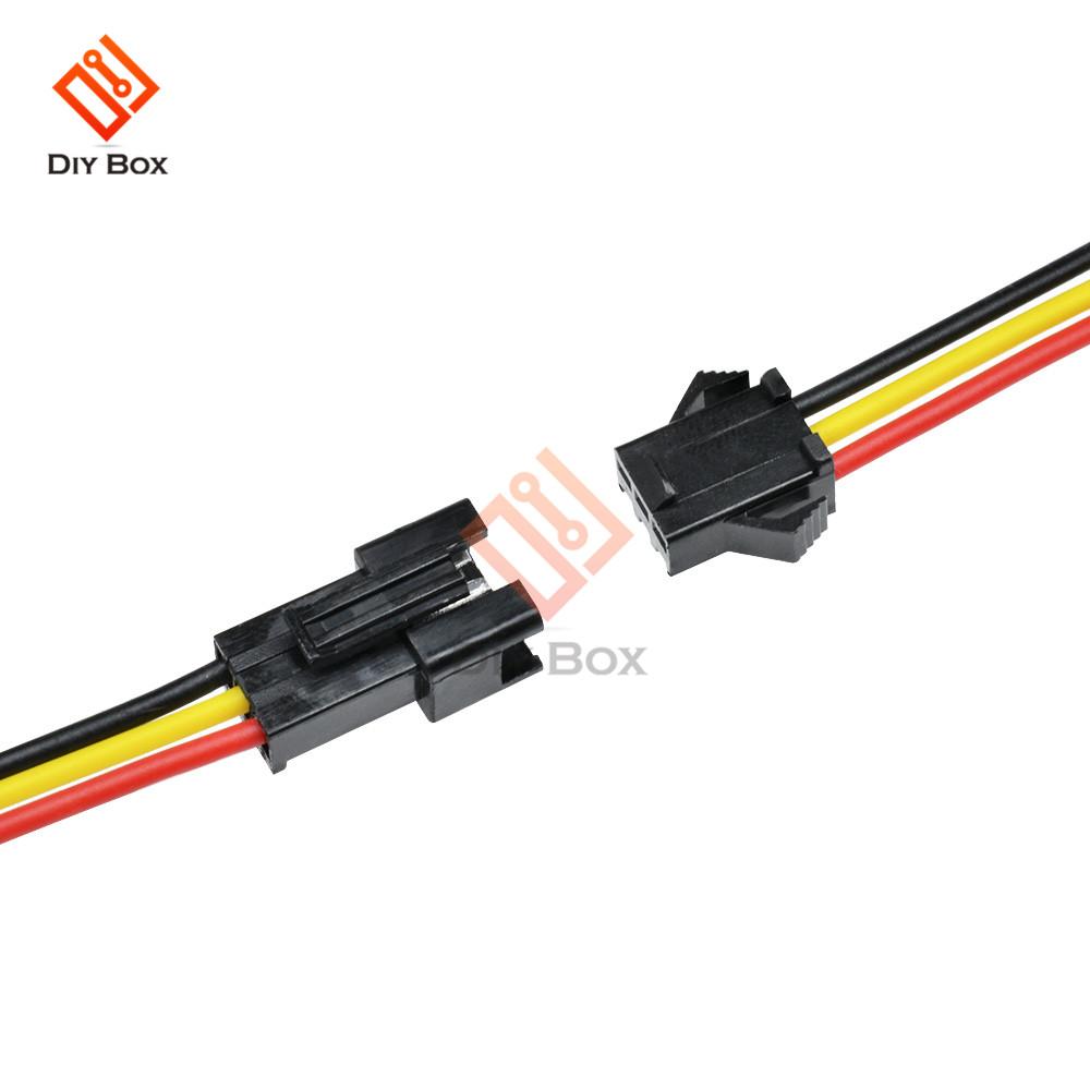 10 Paare 10cm 15cm 30cm SM 2-Pin 3-Pin Stecker auf Buchse Kabel JST Stecker Anschlusskabel für LED-Streifen Einbaustrahler