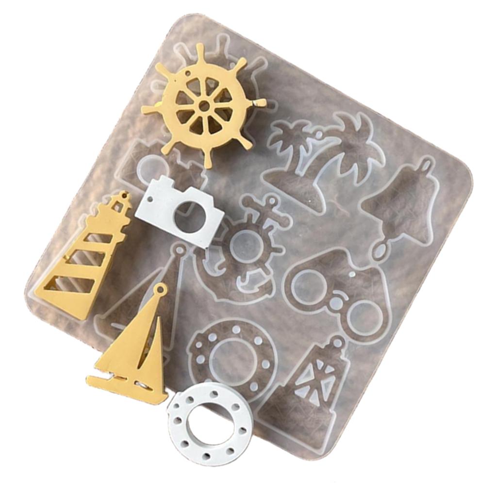 Marine Animal Silicone Molds Epoxy Casting Resin Mold DIY Resin Necklace Earring Keychain Pendant Mold Jewelry Tools