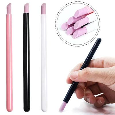 1/3 uds. Bolígrafo Pulidor de Uñas Estilo Japonés Herramienta de Lima de Uñas Pulido Preciso de la Placa Ungueal y Empujador de Cutículas Suave con las Uñas Naturales