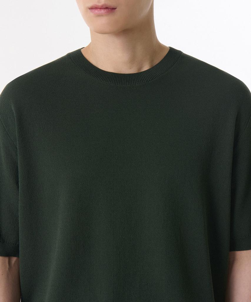 Musinsa Standard Cool Touch Crew Neck Short Sleeve Knit [Deep Green]