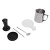 21PCS Set Tamper de cafea din oțel inoxidabil, ulcior de spumare, Tamper Mat, agitator de cafea, șabloane de cafea