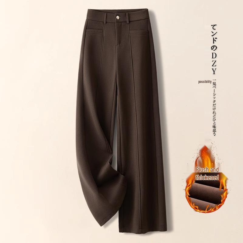 

Ankola Women s Red Wool Wide-Leg High-Waisted Thick Trousers for Autumn/Winter 2024 31/3XL - 135-145 kg
