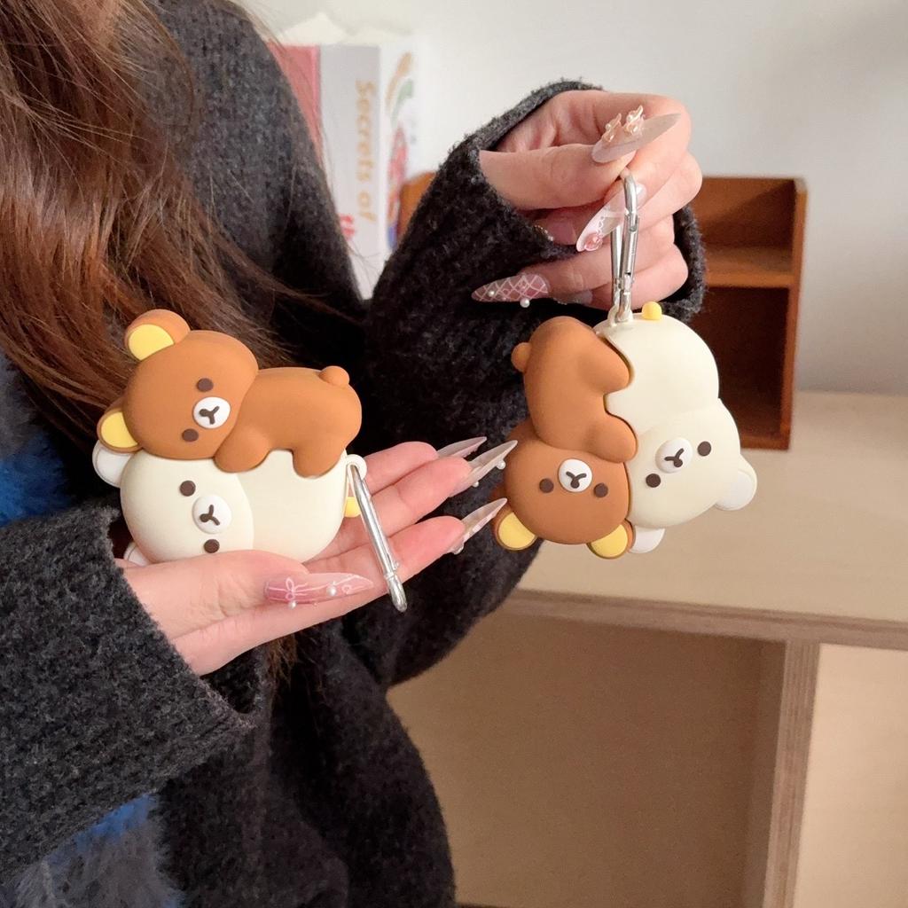 Hug easy bear for AirPods 1 generation bluetooth headset case apple 1/1/1 generation cartoon silicone protective case