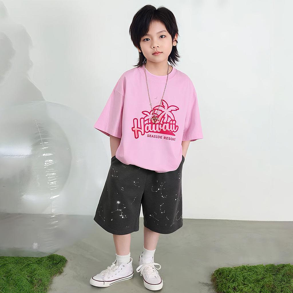 Children's short sleeve top, children's short sleeve shirt, casual vacation style