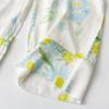 Fresh Sunflower Loose Rayon Satin Poplin Pajamas Women's Summer Cool Ice Silk Home Wear Suit Women
