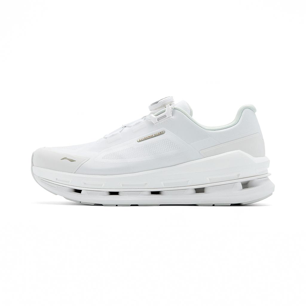 Li Ning Cushioning Slip Resistant Abrasion Resistant Breathable Support Rebound Low top Casual Shoes Women's White AGLV264-7