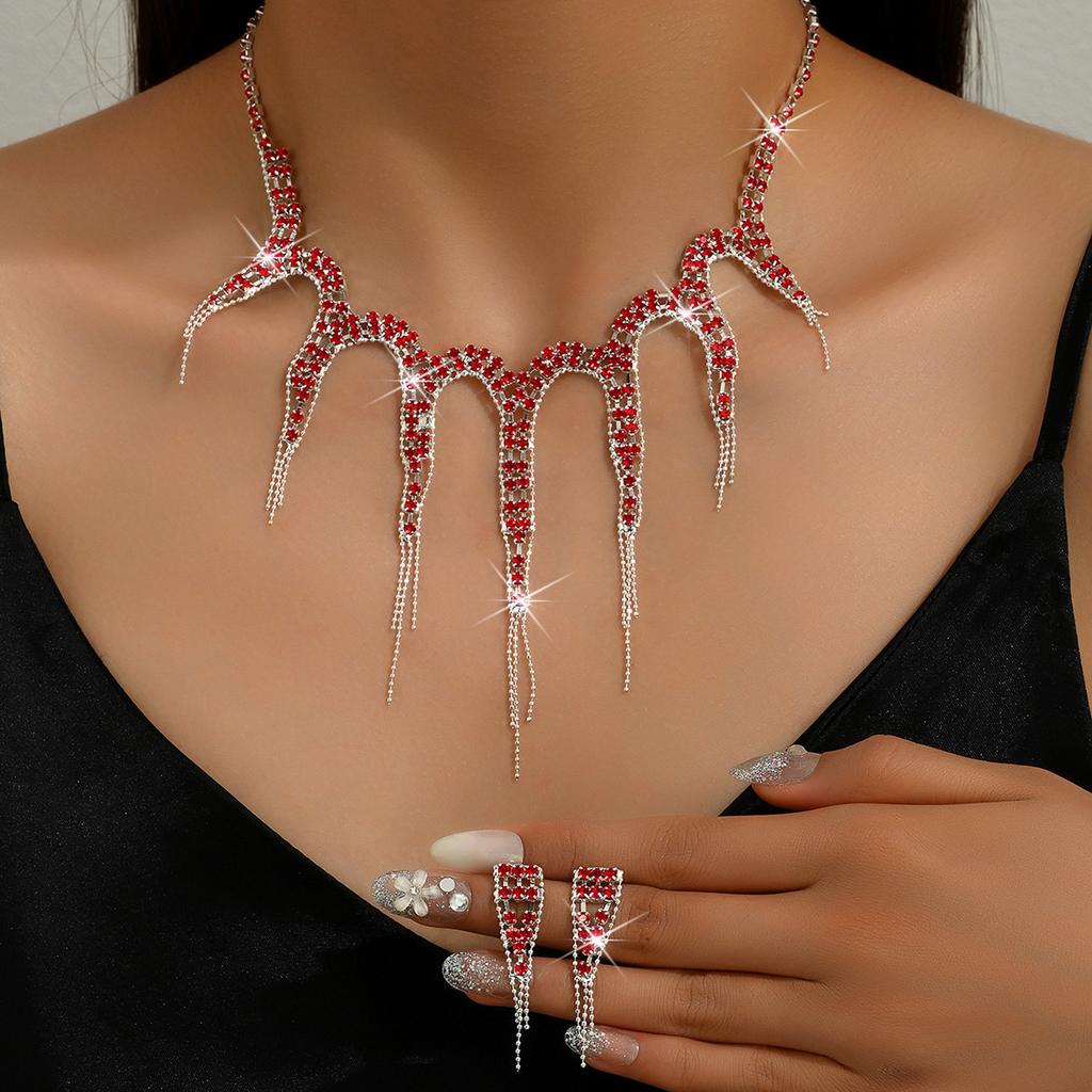 Alloy Necklace Set - Fashionable Banquet Jewelry Chain For Women - Bridal Wedding Jewelry Set