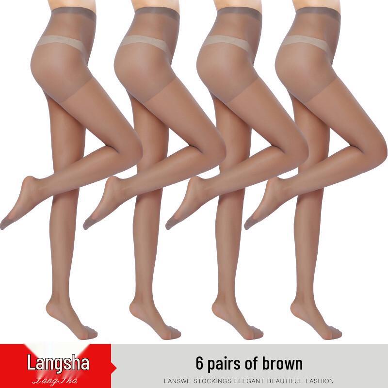 LANSWE Damen Ultra-Dünne Formende Strumpfhose (6 Pack)