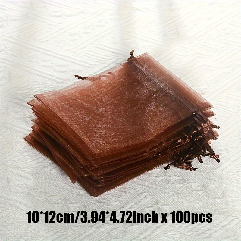 

100 шт. 3,94 x 4,72 дюйма/ 3,94 x 5,91 дюйма Прозрачный сетчатый мешочек - идеально подходит для конфет, ювелирных изделий и подарков Прозрачный сетчатый мешочек для организации и презентации 10*12cm коричневый