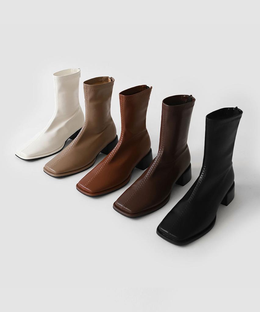 Sappun Diane Square Ankle Boots (4Cm)