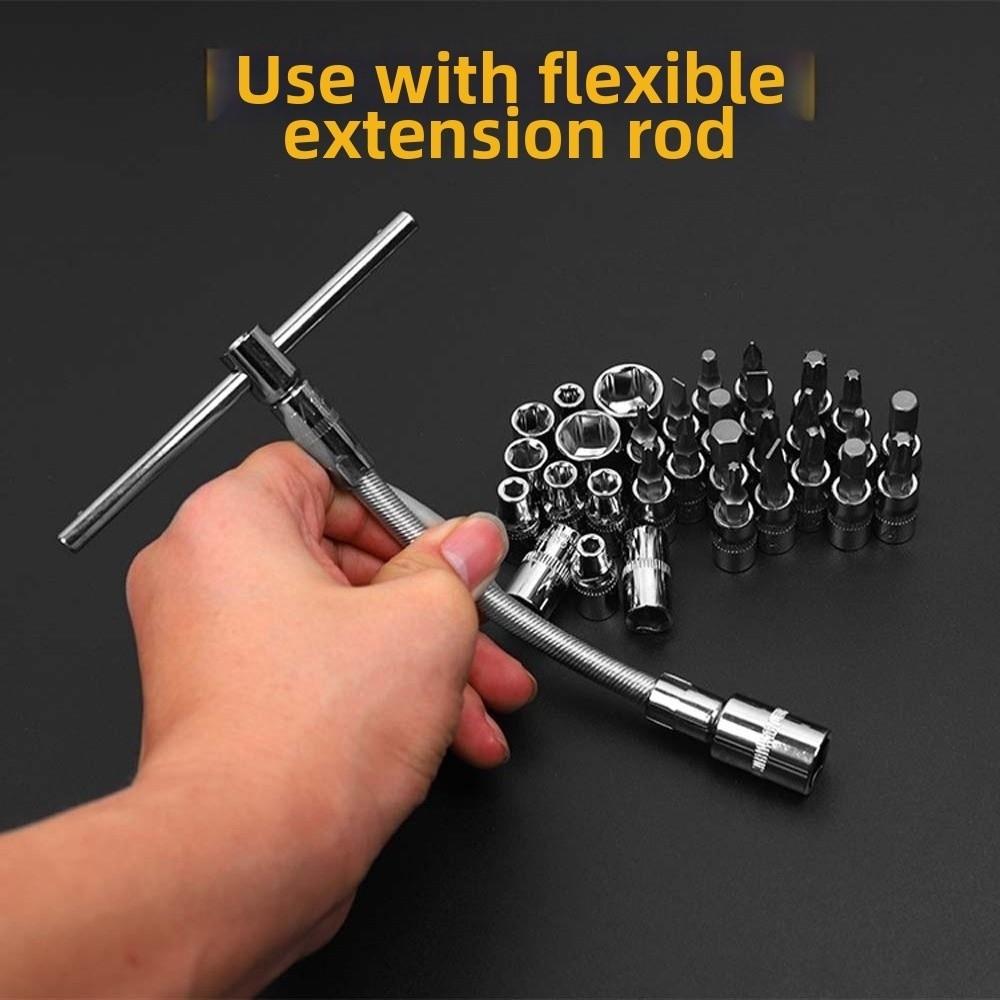Durable Car Maintenance Toolbox Rust Prevention Ratchet Wrench Suit 53PCS Repair Tool Kit Bike