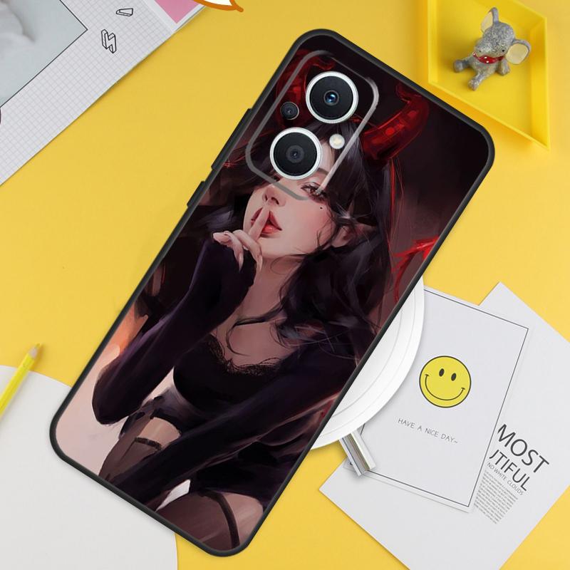 Aesthetic Devil Woman Bad Girl For OPPO Reno 14 12 11 10 13 Pro 8T 11F 12F 13F 14F 7 8 Lite OPPO Find X9 X8 X6 X5 Pro Case