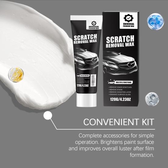 Car Scratch Repair Cream Easy Apply Scratch Remover with Towel Sponge Quick Repair Removes Stains Oxidation Protects Paint Car Scratch & Paint Care