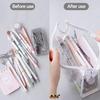 Transparent Pencil Case Large Capacity Simple Pen Bag Cosmetic Bag School Study Stationery Office Supplies