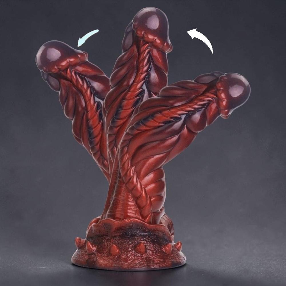 22.8cm Fantasy Alien Silicone Dildo, Ultra Soft Liquid Silicone Design, Realistic Texture, Strong Suction Cup, Flexible Premium Collection