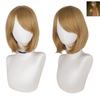 Biohazard 4 Remake Ashley Graham Wig Short Brown Pear Blossom Style Cosplay Hairpiece
