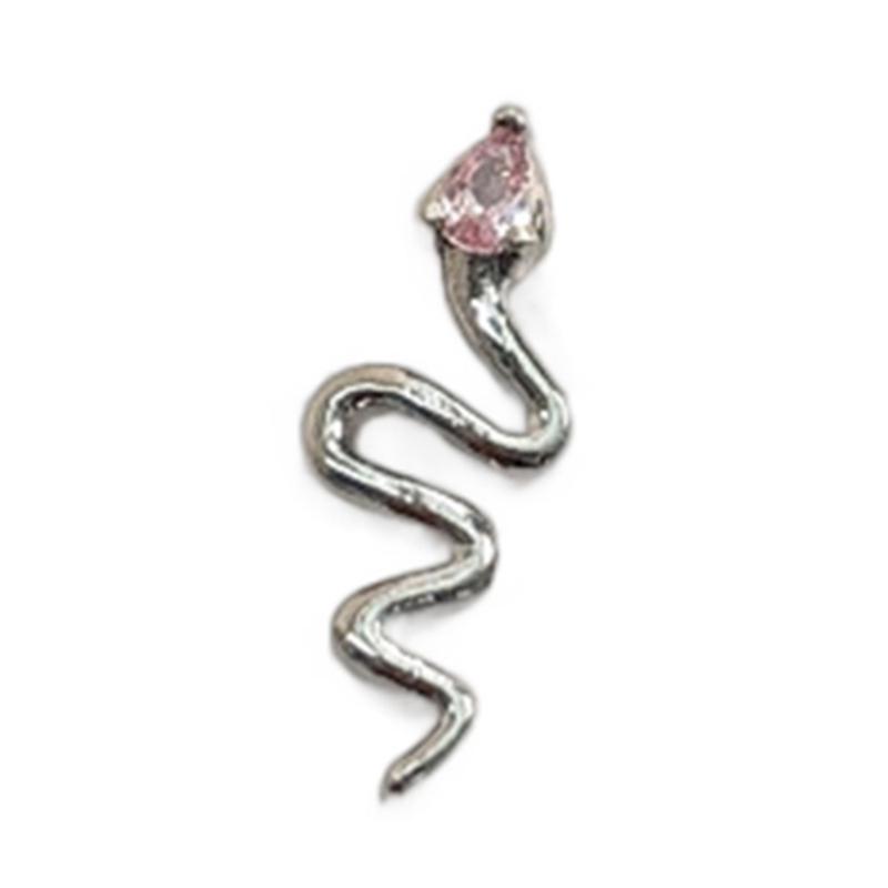 Snake Nails Art Charms Snake Nails Rhinestones Nails Charms Snake Shape Nails Art Decoration Nails Jewelry Accessories