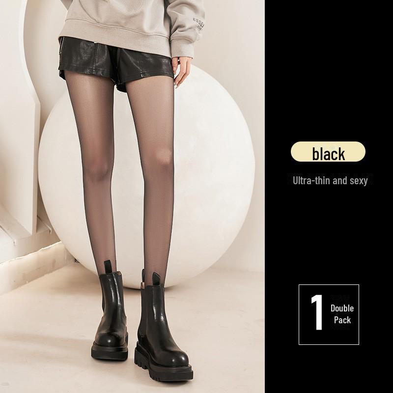 Ultra-Thin Anti-Snagging Invisible Black Pantyhose for Women - Spring & Summer Collection