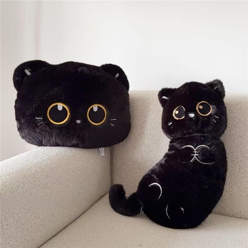 Cat Stuffed Cushion With Soft Plush Cover For Sofa Decor And Office Use