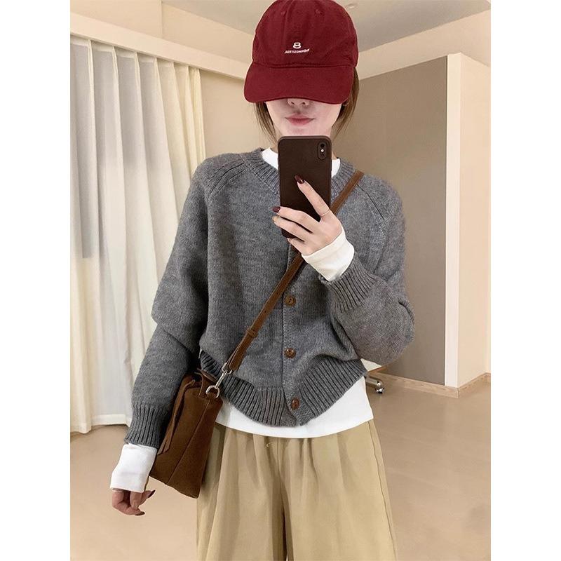 Crew Neck Basic Top Women's Spring Thickened Abraded Inner Warm Long-sleeved Bottoming Shirt White T-shirt