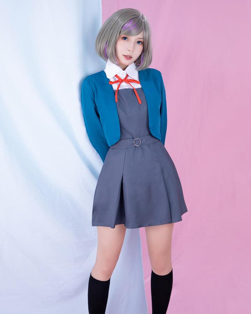Amazing Quality Tang Keke Love Smooth Slimming Includes Wig Net Wig, Cosplay, Liella! Live! Superstar, Gray, Short, Heat-Resistant, Wig, Stylish,
