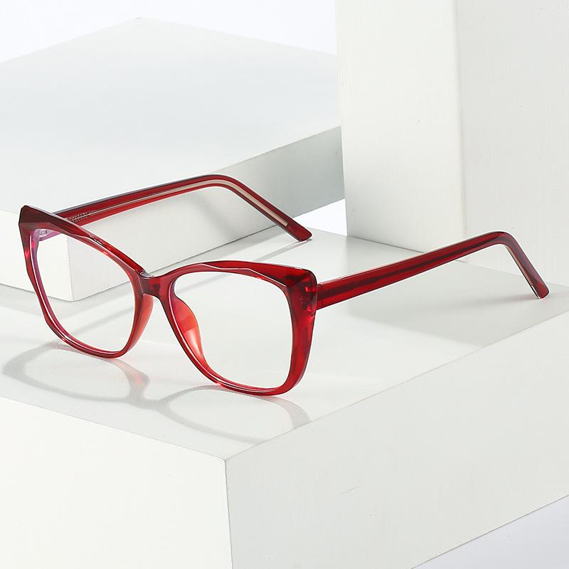 Retro fashion cat eye flat mirror, men's and women's personalized decorative plain glasses frame, can be equipped with myopia optical frame