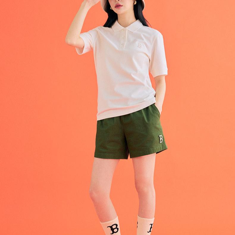New MLB Casual Shorts Women's Green 3FSMB0433-43KAS