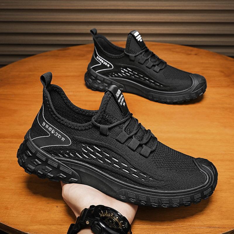 Men's shoes 2025 Xiankun spring breathable and deodorant fly-woven mesh versatile casual net shoes men's running sports trendy shoes