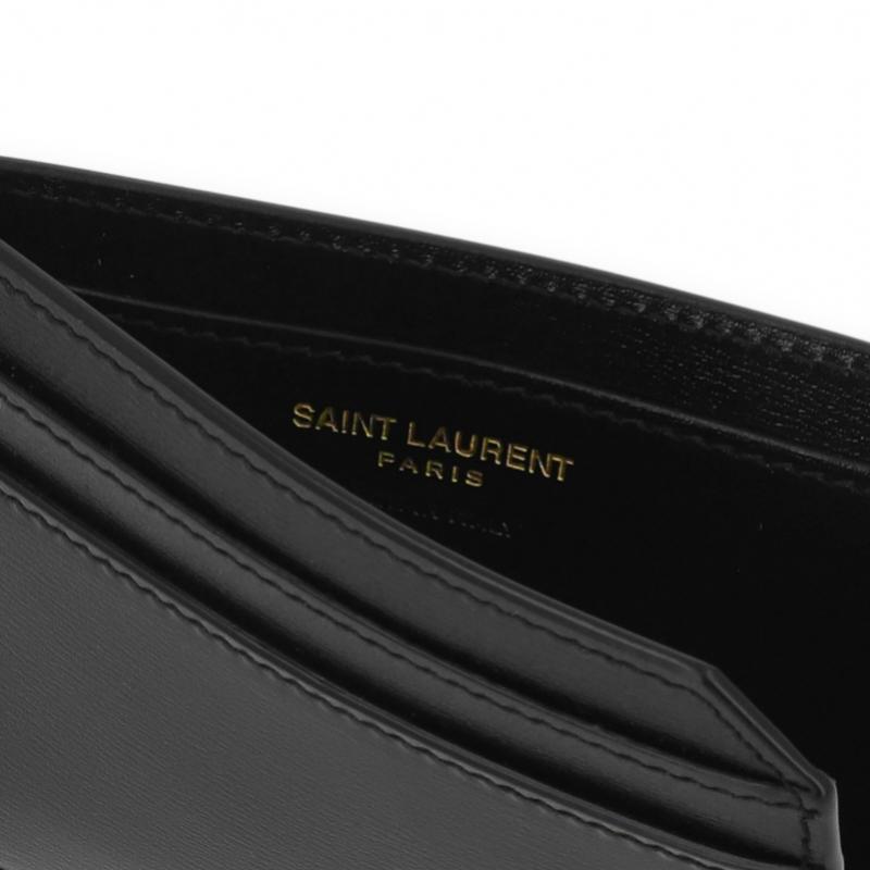 Saint Laurent Tiny Monogram Gold Open Card Wallet 758203 02g0w